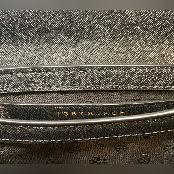 Tory Burch Robinson Mini Saffiano Leather Shoulder Bag in Black - Picture 10 of 15